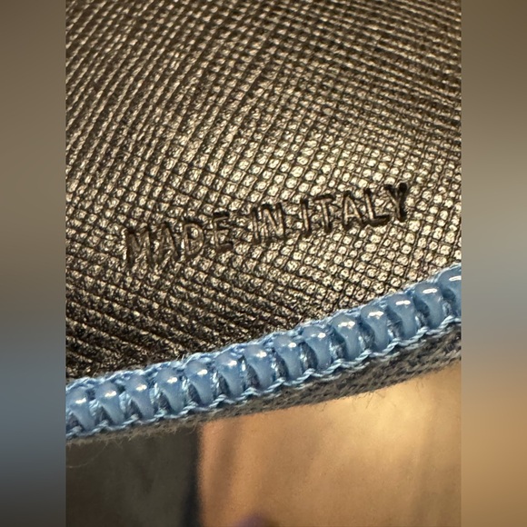 Prada Nylon Saffiano Zip Around key card holder Baby Blue with authenticity card - Picture 11 of 15